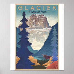 Parc national du Glacier Litho Poster