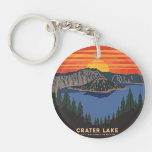 Parc national du lac Crater au coucher du soleil