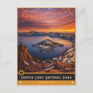 Parc national du lac Crater   Carte postale ancien