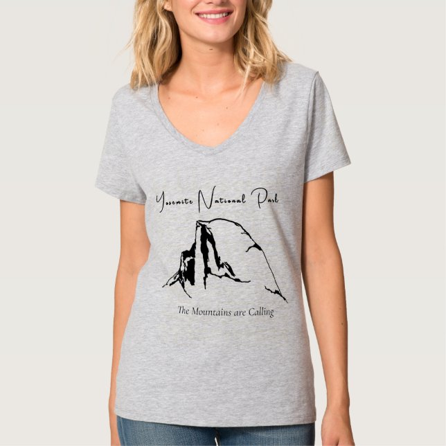 Parc national du Yosemite T-shirt col V féminin (Devant)