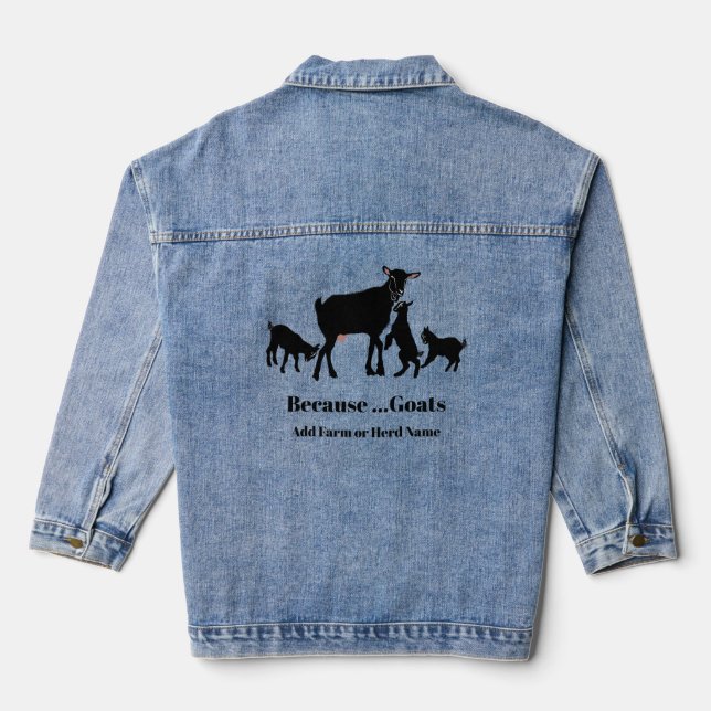 Parce que Chèvres Denim Veste (Verso)