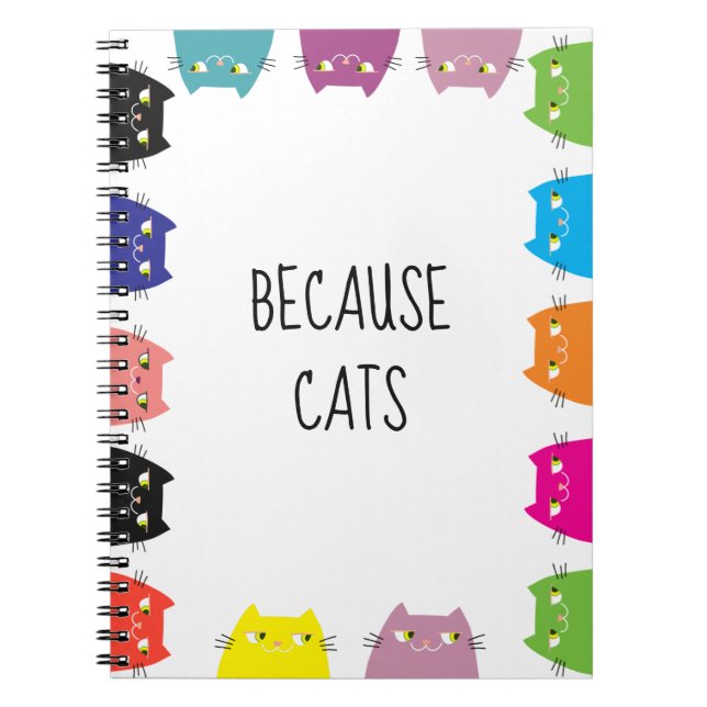 Parce que le cahier des chats est drôle et coloré (Devant)