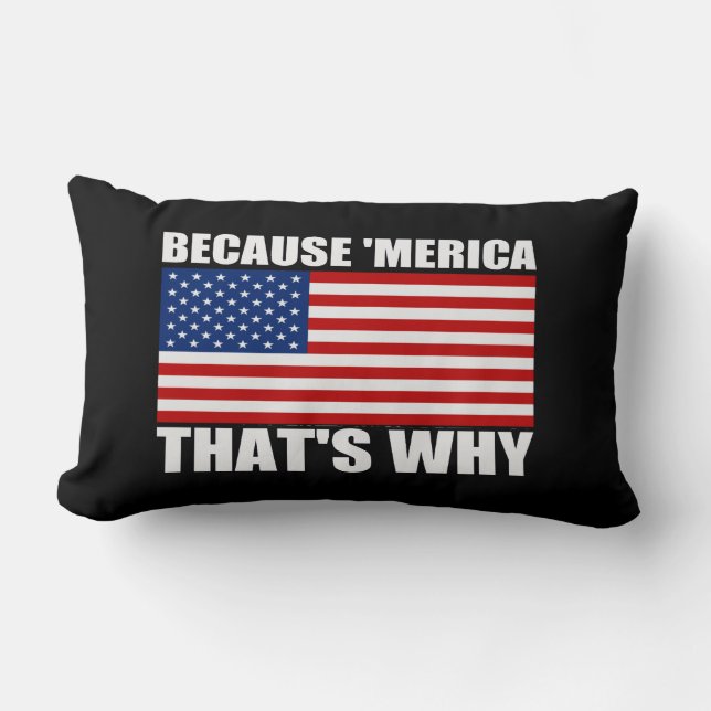 PARCE QUE 'MERICA QUI EST POURQUOI coussin de (Recto)