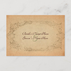 Parchemin Oval antique rsvp avec enveloppes