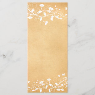 Parchemin vintage White Vine Wedding Programme Men