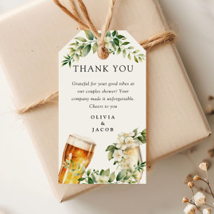 Pärchen-Dusche Bubbles and Brews Geschenkanhänger