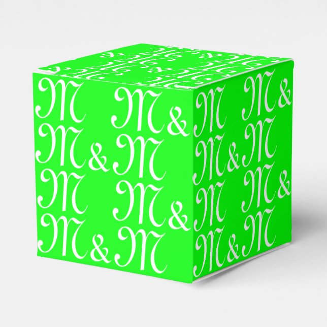Pärchengrün für das Monogramm "Initials" Geschenkschachtel (Vorderseite)