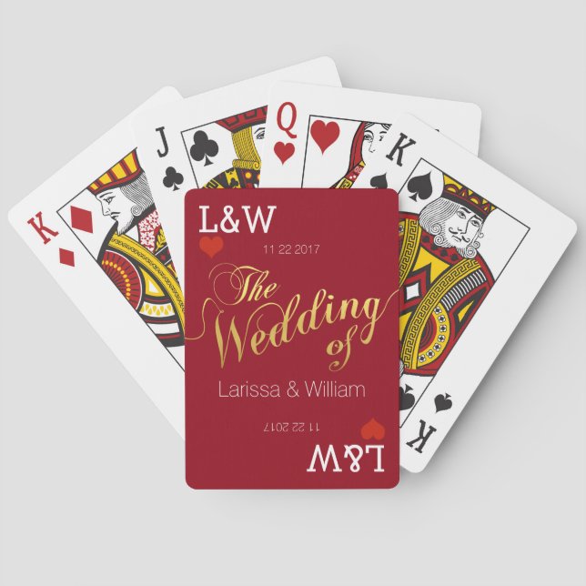 Pärchennamen, Liebe, Hochzeit Spielkarten (Rückseite)