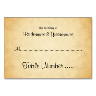 Parchment Pattern Design Hochzeit Platzkarten Tischnummer