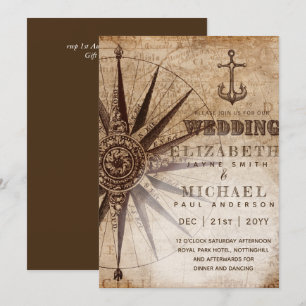 Parchment Style Vintage Schönheitskarte Hochzeit