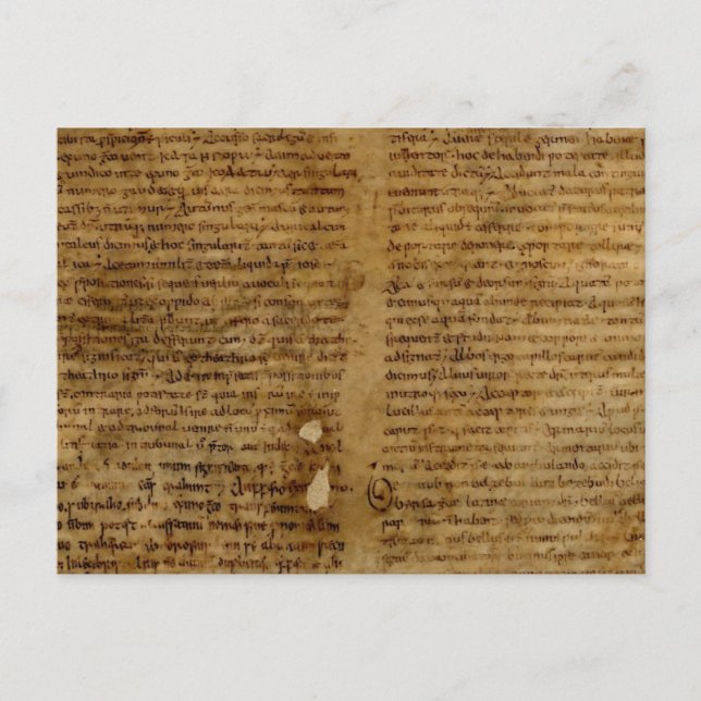 Parchment text with antique writing, old paper postkarte (Vorderseite)