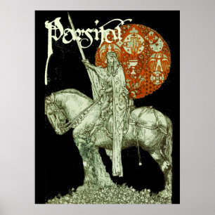 PARCIFAL AUF ANFRAGE VON HOLY GRAIL Schwarz-weiß R Poster