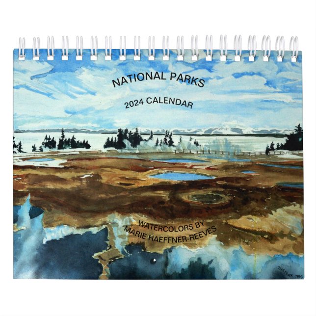PARCS NATIONAUX COULEURS D'EAU 2024 CALENDRIER (Protection)
