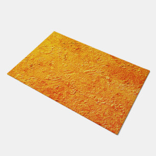 Parede defeituosa com textura amarela e laranja fußmatte