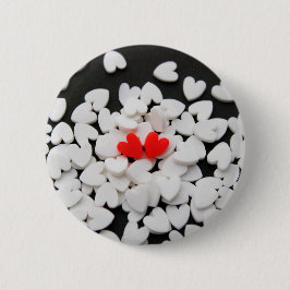 Pareja de corazones enamorados button