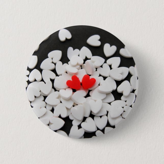 Pareja de corazones enamorados button (Vorderseite)
