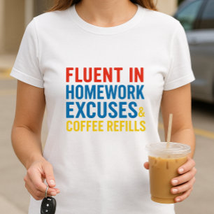 Parent Spaß Shirt; Fun Hausaufgaben Ausreden T-Shirt