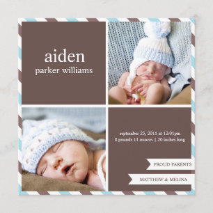 PARENTS FIERS  FAIRE-PART DE NAISSANCE