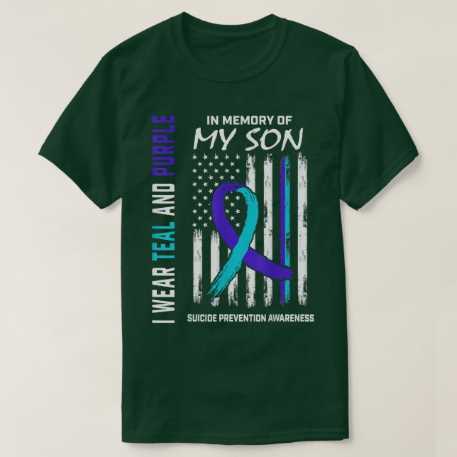 Parents In Memory Of Son Suicide Awareness Prevent T-Shirt (Design vorne)
