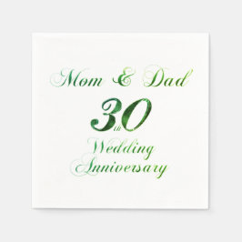 Parents Pearl Wedding Jubiläum Serviette