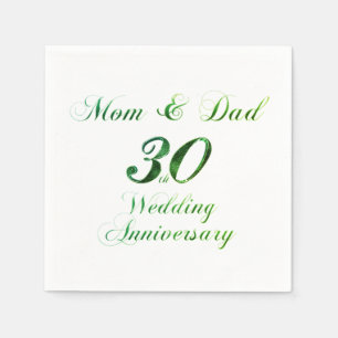 Parents Pearl Wedding Jubiläum Serviette