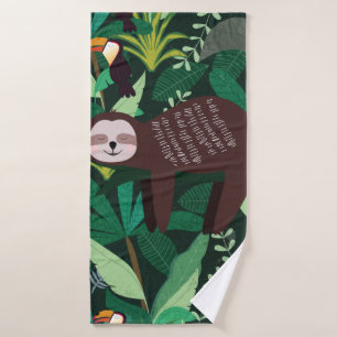 Paresse mignonne en vert tropical illustration mot