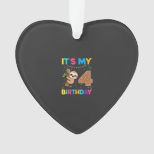 Paresseux d'anniversaire 4 ans 4ème anniversaire A