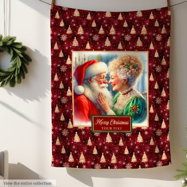 Parfait couverture de Noël Mr & Mrs Claus Holiday (Perfect Christmas Blanket Mr & Mrs Claus Holiday Gift)