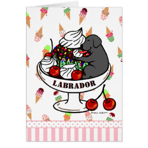 Parfait noir de crème glacée de Labrador et