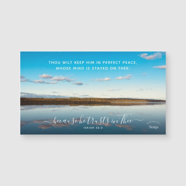 Parfait Paix Inspirer Lake Magnet de photographie (Devant)