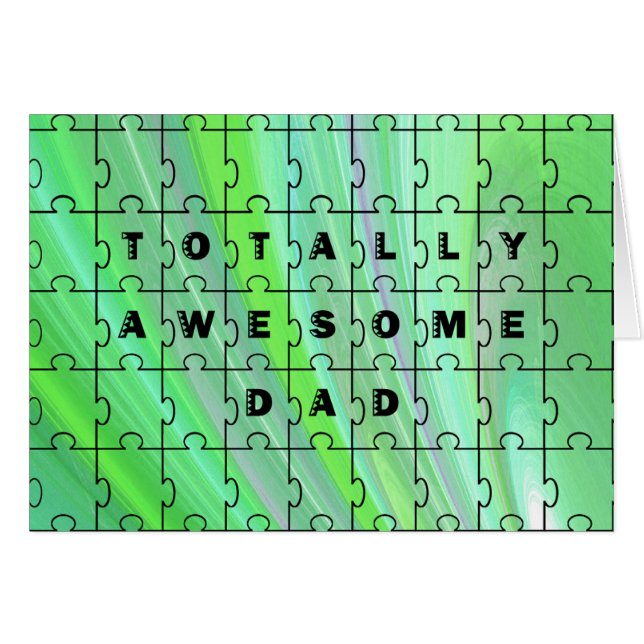 Parfait Papa Puzzle Vert (Devant horizontal)