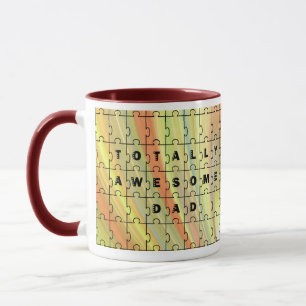 Parfait Puzzle papa Jaune/Brown Puzzle Mug