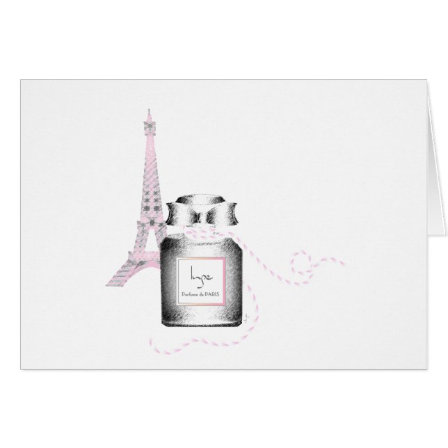 Parfum Flasche mit Eiffelturm und Seife (Vorderseite (Horizontal))