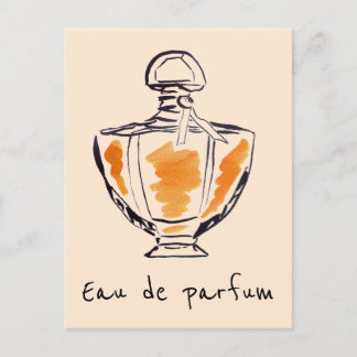 Parfum Flasche Mode Aquarell Eau de parfum Postkarte