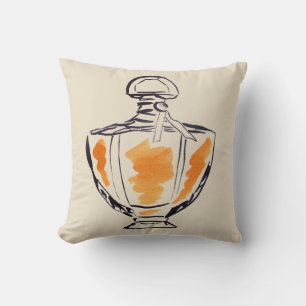 Parfüm Flasche Mode Aquarell Illustration Kissen