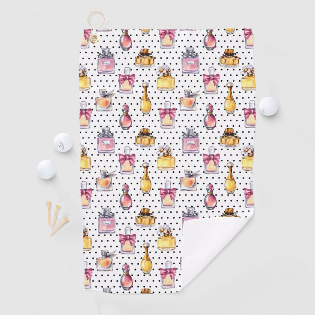 Parfum Flaschen-Muster Golfhandtuch (Insitu)