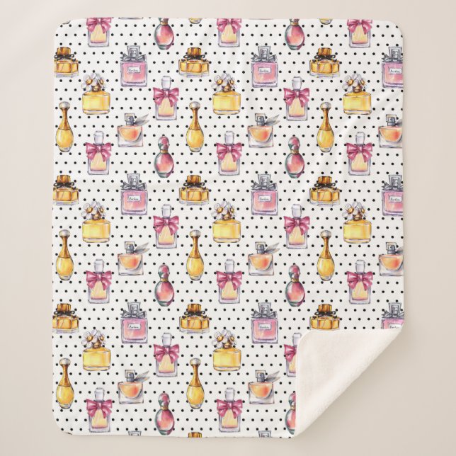 Parfum Flaschen-Muster Sherpadecke (Vorderseite)
