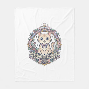 Parfüm Schönheit Katze Süße Katze T-Shirt Design - Fleecedecke