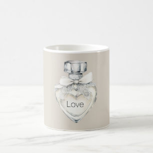 Parfümflasche Cream Bow Heart Kaffeetasse