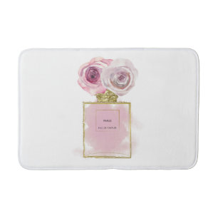 Parfümflasche für Damen mit floralem Duft Rosa Ros Badematte