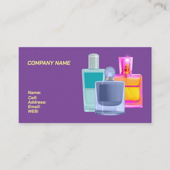 Parfums de CARTE DE VISITE MODÈLE BASIC (Devant)