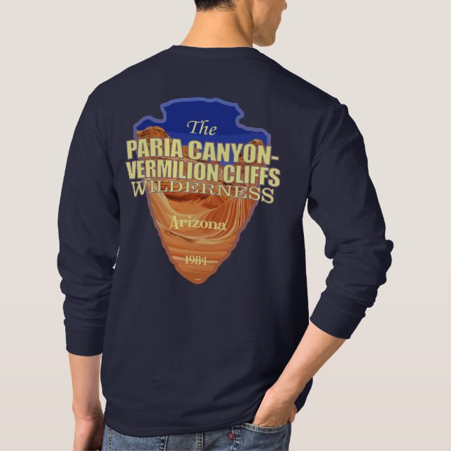 Paria Canyon - Vermilion Cliffs (Pfeilspitzen) T-Shirt (Rückseite)