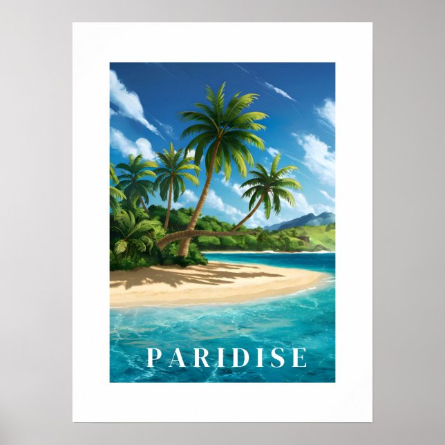 Paridise Tropical Beach Poster (Vorne)