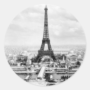 Paris 1889 runder aufkleber