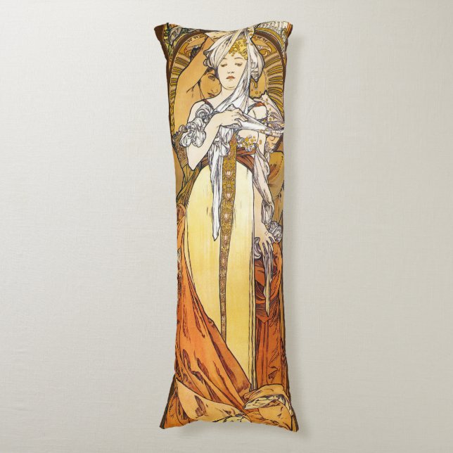Paris 1900, Alphonse Mucha Seitenschläferkissen (Vorderseite Vertikal)