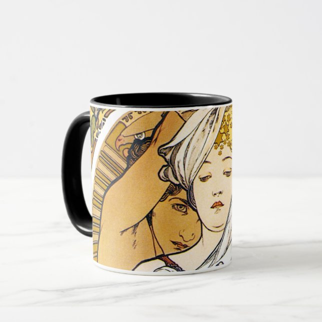 Paris 1900, Alphonse Mucha Tasse (Vorderseite Links)