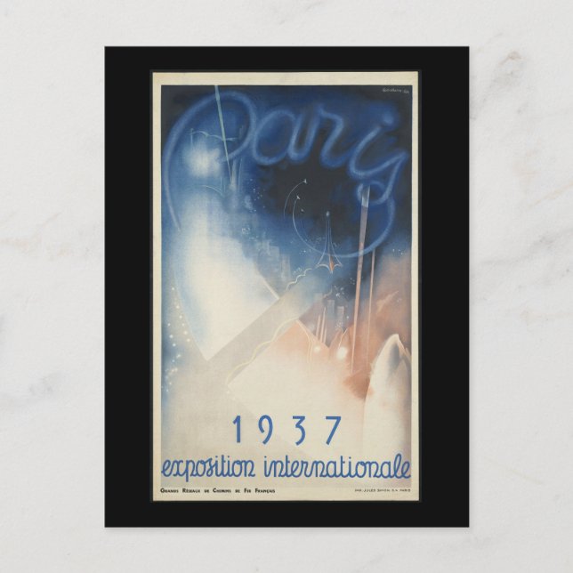 Paris 1937 Exposition internationale Postkarte (Vorderseite)