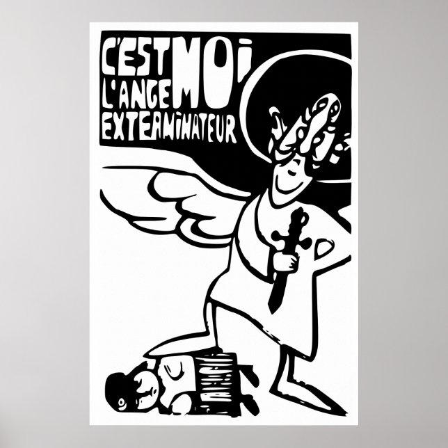 Paris 1968 Student Graffiti - Ausrottung von Angel Poster (Vorne)