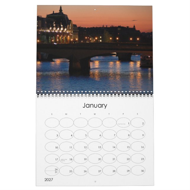 Paris 2009 kalender (Jan 2027)