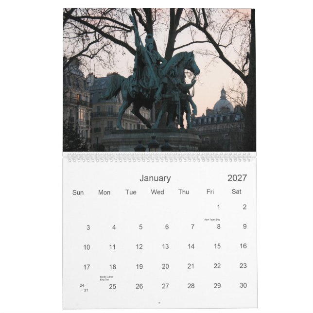 Paris 2014 kalender (Jan 2027)